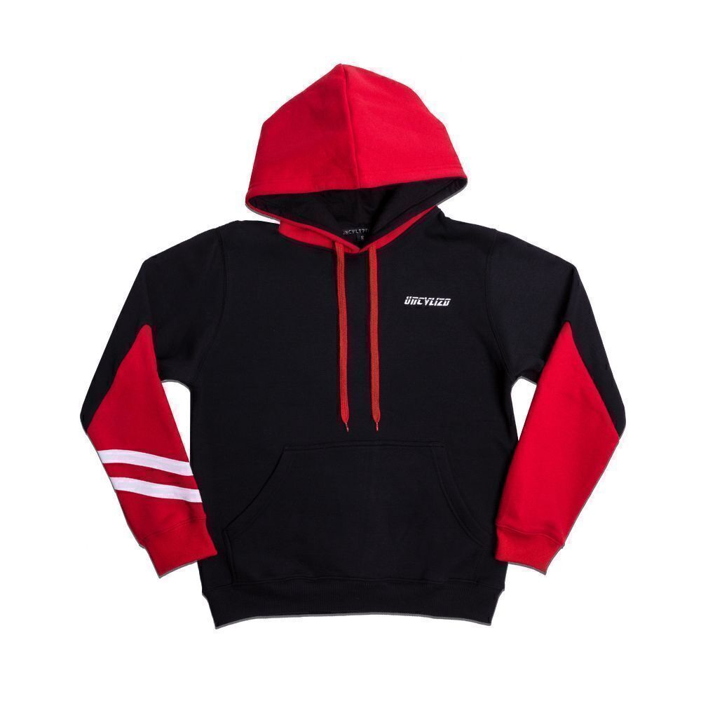 Dover Hoodie- Black/Red size Medium